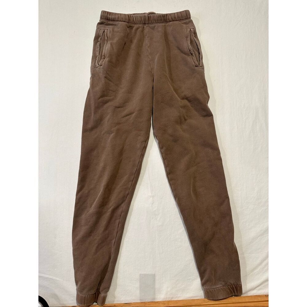 Joah Brown Womens XS Brown Fleece Lined Jogger Sweatpants Lounge Athleisure